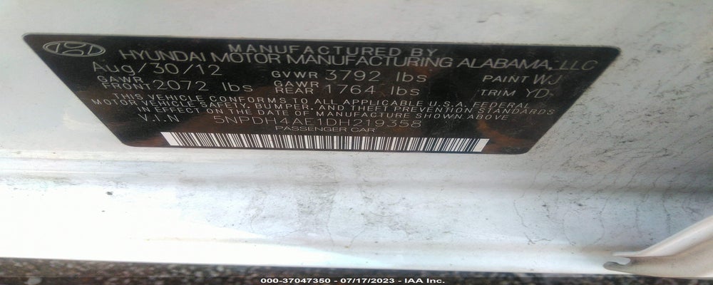5NPDH4AE1DH219358 2013 HYUNDAI ELANTRA photo no. 9