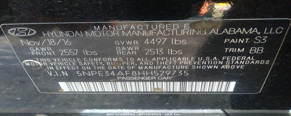 5NPE34AF8HH529735 2017 HYUNDAI SONATA photo no. 9