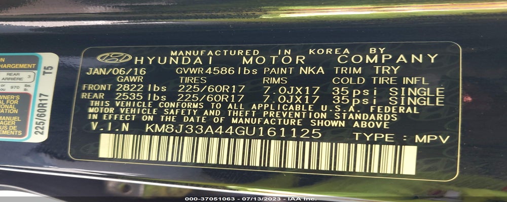 KM8J33A44GU161125 2016 HYUNDAI TUCSON photo no. 9