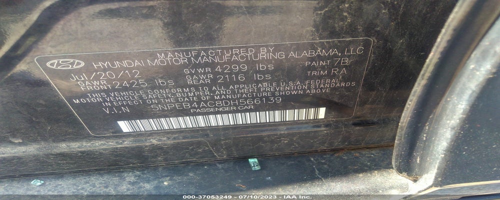 5NPEB4AC8DH566139 2013 HYUNDAI SONATA photo no. 9