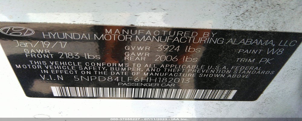 5NPD84LF6HH182013 2017 HYUNDAI ELANTRA photo no. 9