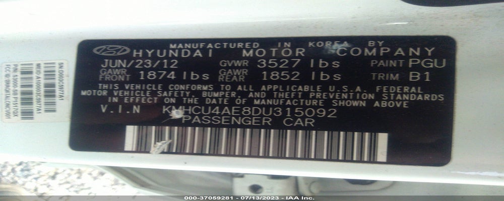 KMHCU4AE8DU315092 2013 HYUNDAI ACCENT photo no. 9