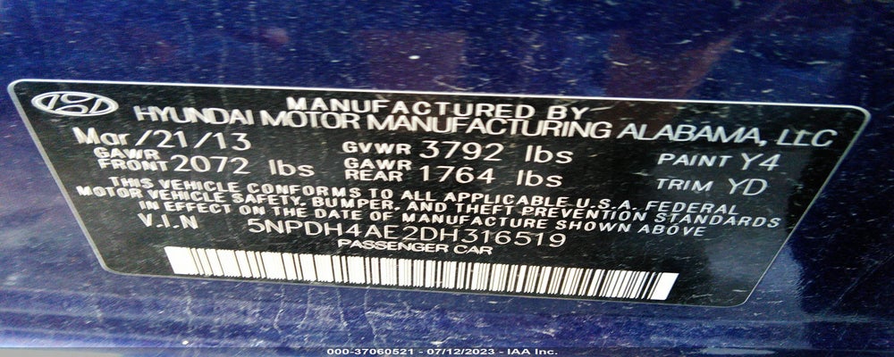 5NPDH4AE2DH316519 2013 HYUNDAI ELANTRA photo no. 9