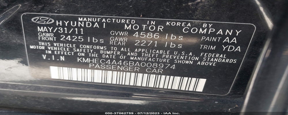 5NPEC4AC7BH232629 2011 HYUNDAI SONATA photo no. 9