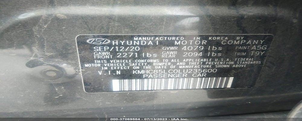 KMHC85LC0LU235600 2020 HYUNDAI IONIQ HYBRID photo no. 9