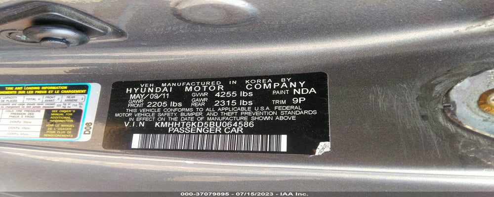 KMHHT6KD5BU064586 2011 HYUNDAI GENESIS COUPE photo no. 9