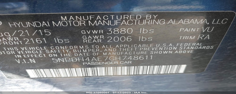 5NPDH4AE7GH748611 2016 HYUNDAI ELANTRA photo no. 9