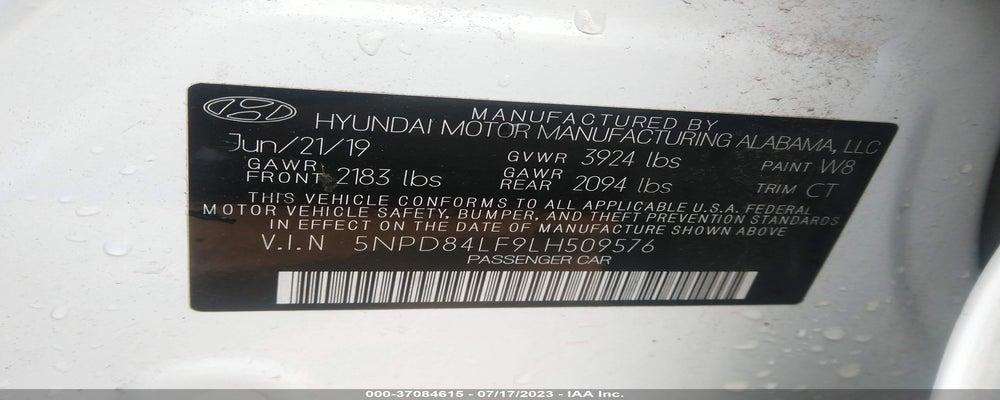5NPD84LF9LH509576 2020 HYUNDAI ELANTRA photo no. 9