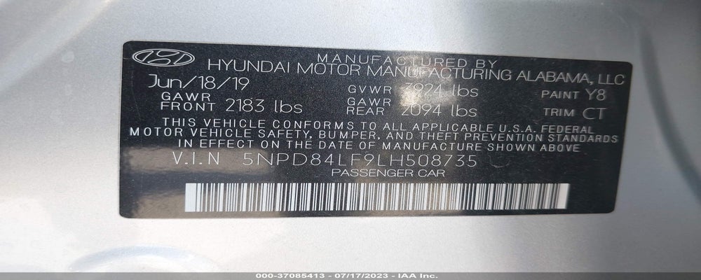 5NPD84LF9LH508735 2020 HYUNDAI ELANTRA photo no. 9