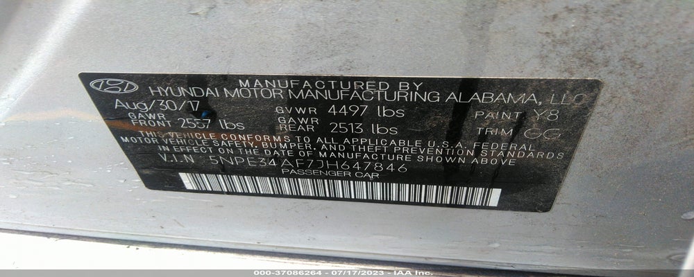 5NPE34AF7JH647846 2018 HYUNDAI SONATA photo no. 9