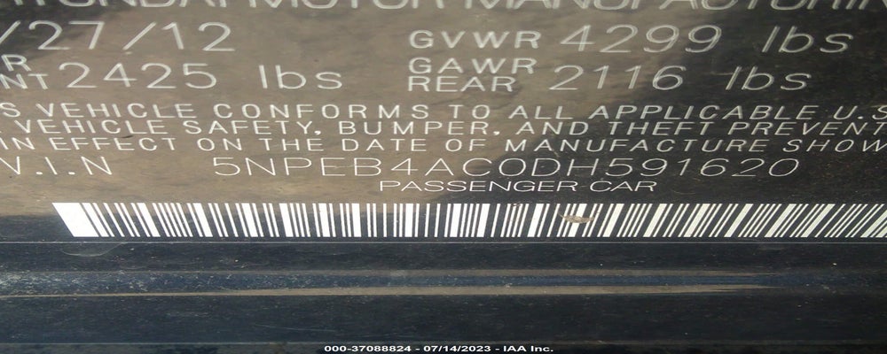 5NPEB4AC0DH591620 2013 HYUNDAI SONATA photo no. 9