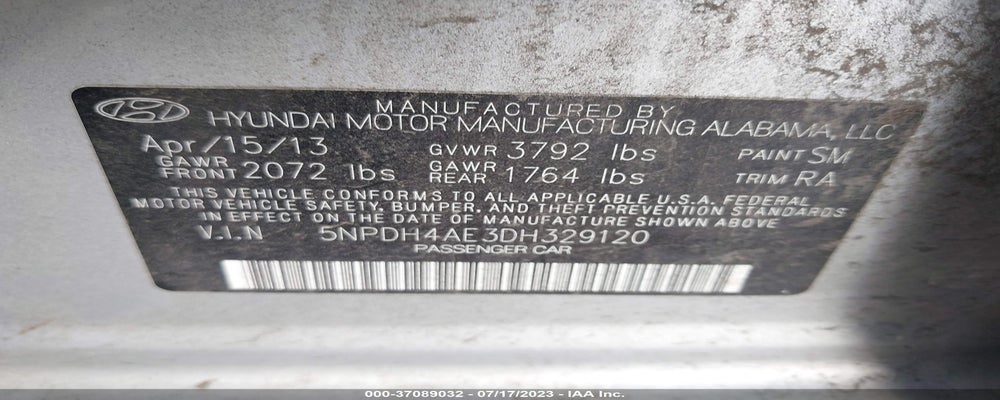 5NPDH4AE3DH329120 2013 HYUNDAI ELANTRA photo no. 9
