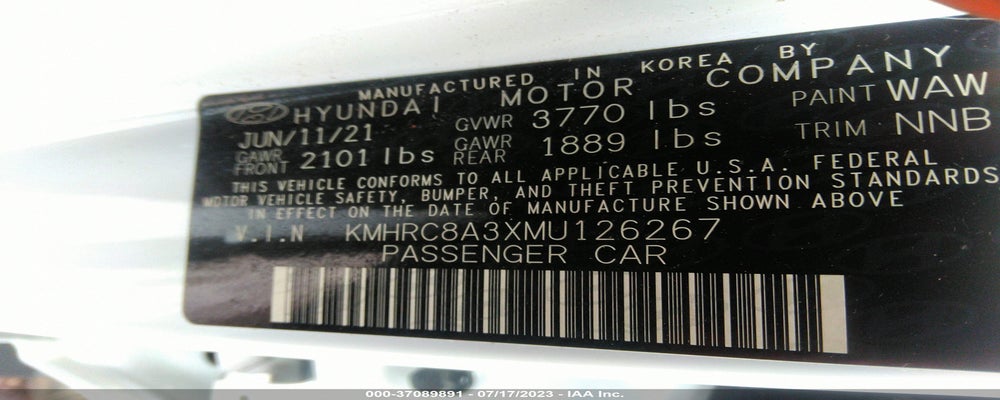 KMHRC8A3XMU126267 2021 HYUNDAI VENUE photo no. 9