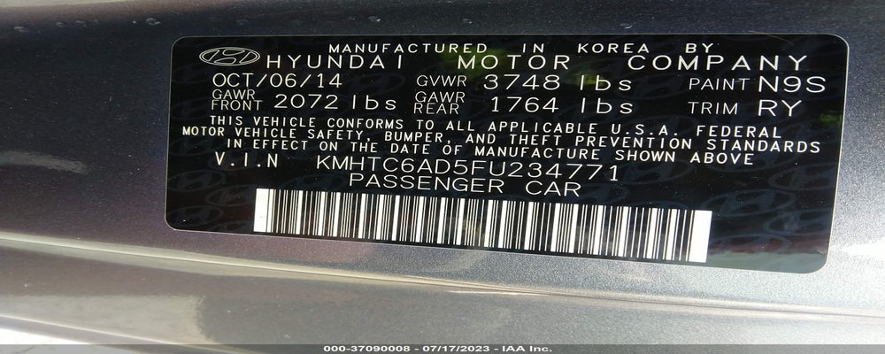 KMHTC6AD5FU234771 2015 HYUNDAI VELOSTER photo no. 9