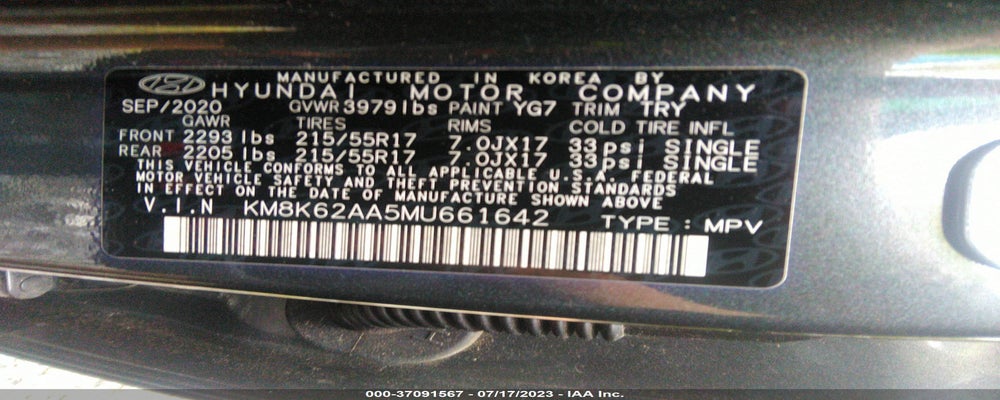 KM8K62AA5MU661642 2021 HYUNDAI KONA photo no. 9