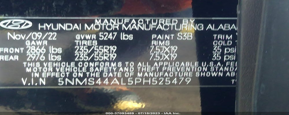 5NMS44AL5PH525479 2023 HYUNDAI SANTA FE photo no. 9