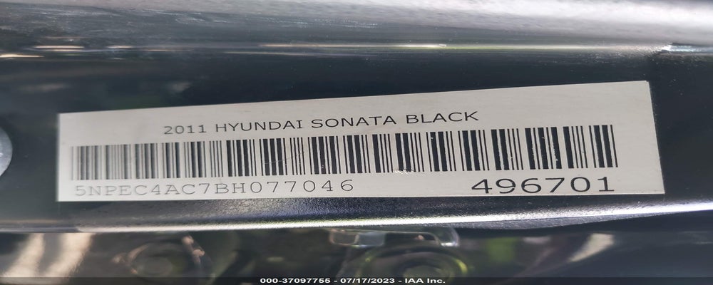 5NPEC4AC7BH077046 2011 HYUNDAI SONATA photo no. 9