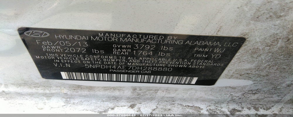 5NPDH4AE7DH288880 2013 HYUNDAI ELANTRA photo no. 9