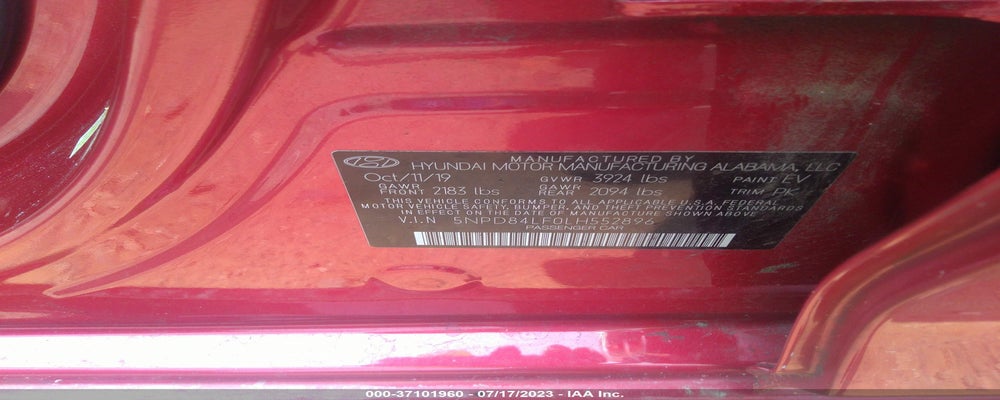 5NPD84LF0LH552896 2020 HYUNDAI ELANTRA photo no. 9