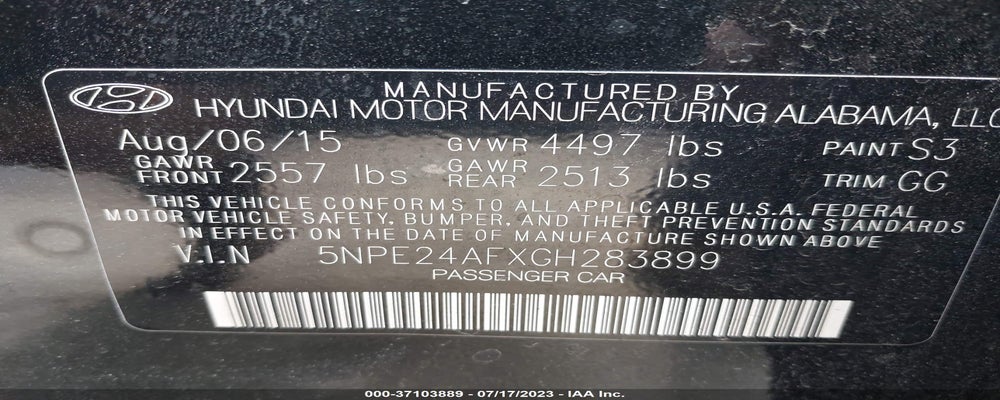 5NPE24AFXGH283899 2016 HYUNDAI SONATA photo no. 9