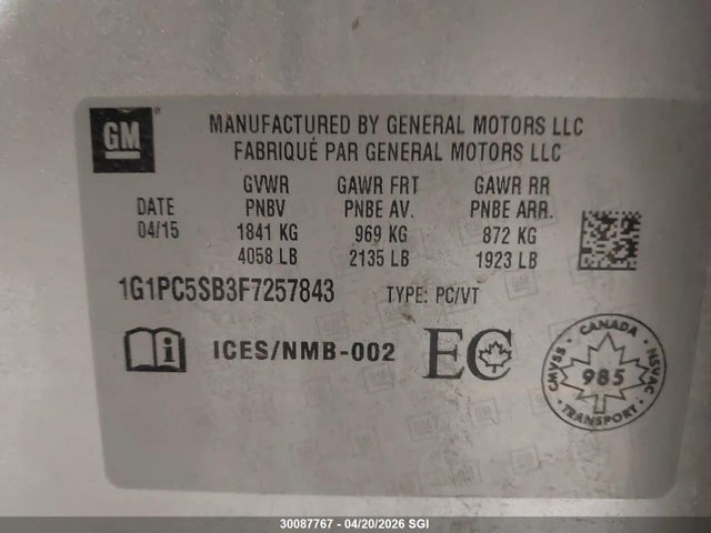 CHEVROLET CRUZE LT - 9