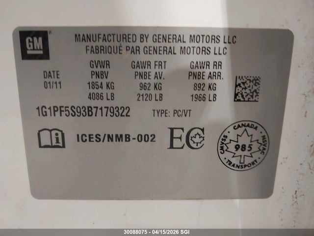 CHEVROLET CRUZE LT - 9