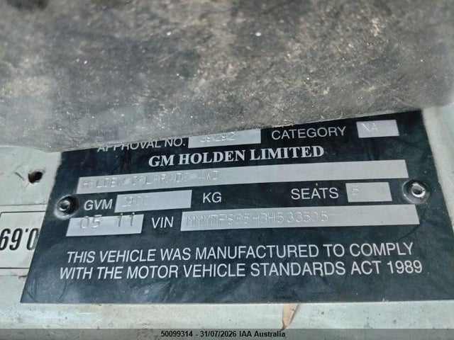2011 Holden Colorado