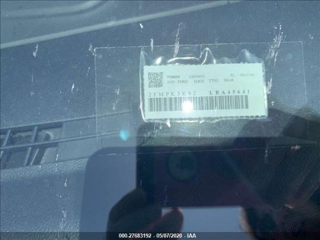 2FMPK3K92LBA45641 2020 FORD EDGE