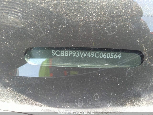 2009 BENTLEY CONTINENTAL VIN: SCBBP93W49C060564