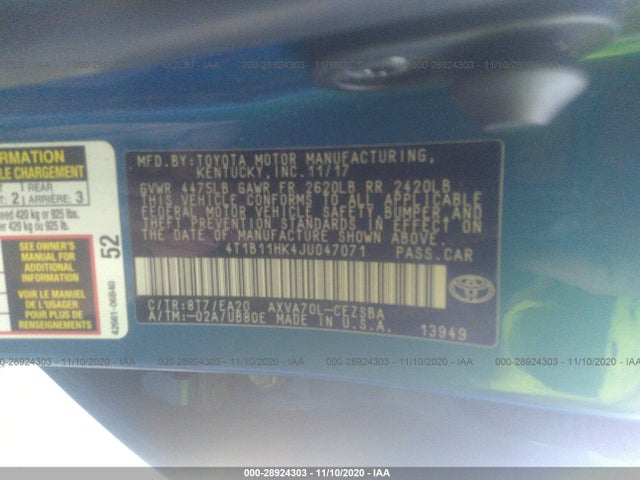 Toyota Camry 2017 -auction- 8