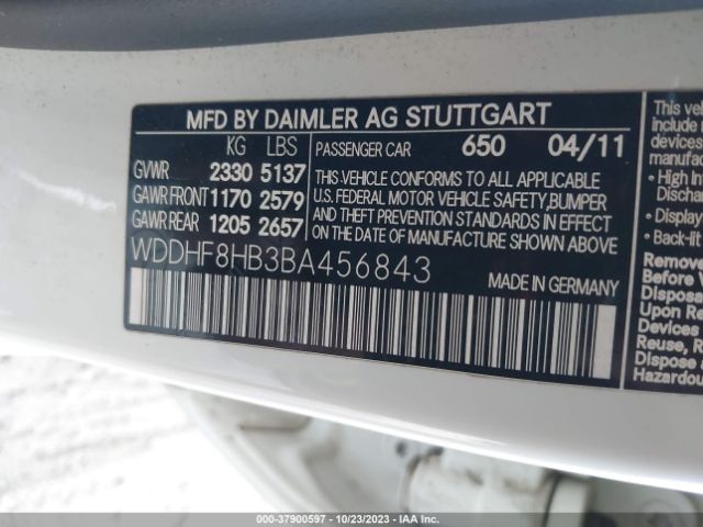 WDDHF8HB3BA456843 | 2011 MERCEDES-BENZ E 350 4MATIC