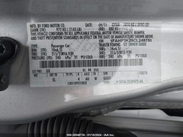 19XFC1F35GE038043 | 2012 Ford focus se