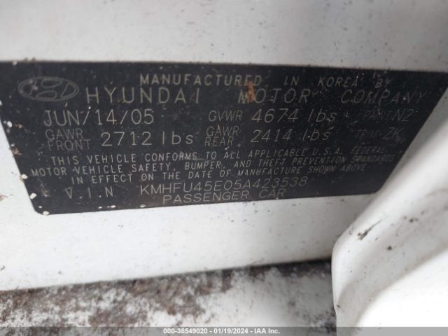 1C4NJDBB8DD180769 | 2005 Hyundai xg350 l