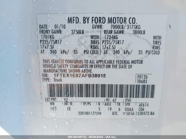 صورة 9 لـ 2010 FORD F-150 XL