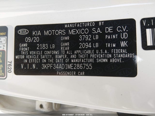 2021 KIA FORTE GT-LINE 照片 9