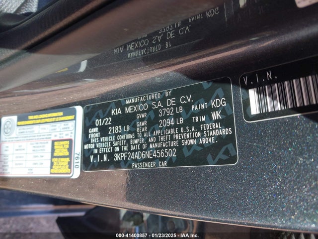 صورة 9 لـ 2022 KIA FORTE LXS
