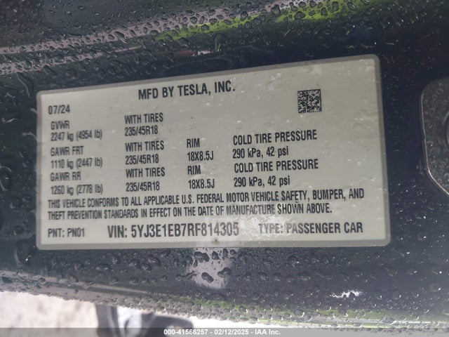 صورة 9 لـ 2024 Tesla MODEL 3 LONG RANGE DUAL MOTOR ALL-WHEEL DRIVE