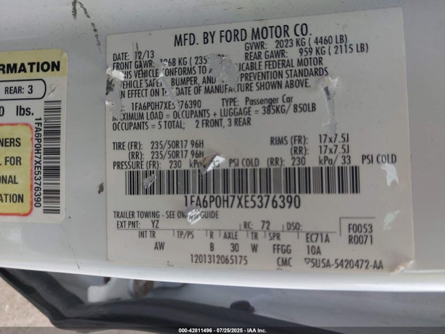 صورة 9 لـ 2014 FORD FUSION SE