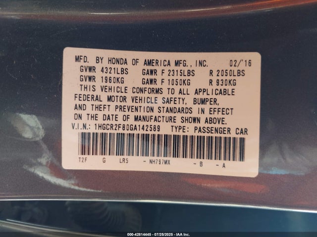 HONDA ACCORD EX-L - 9