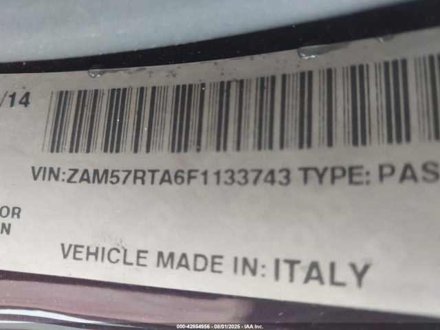 2015 Maserati Ghibli, VIN: ZAM57RTA6F1133743