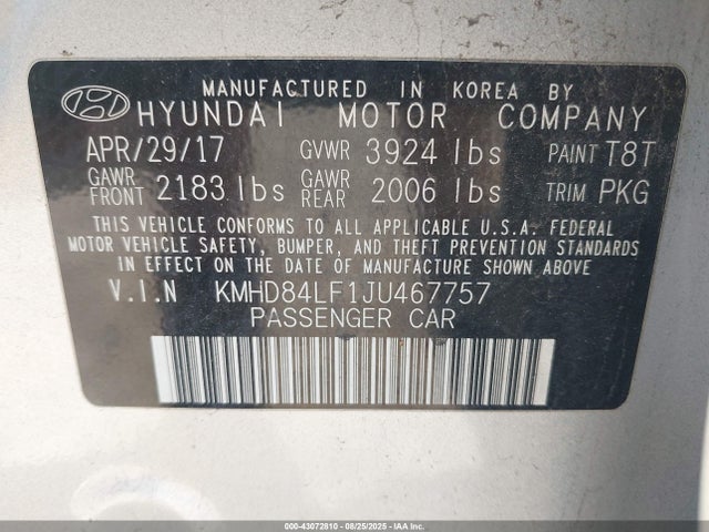 2018 Hyundai ELANTRA SEL — фото 9