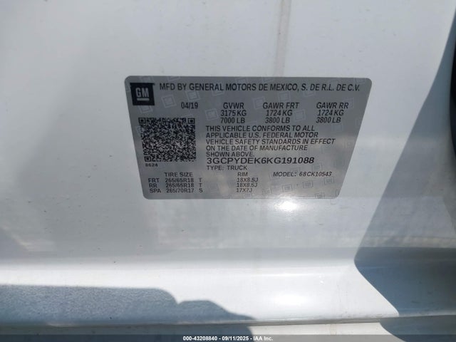 2019 Chevrolet SILVERADO 1500 LT 照片 9