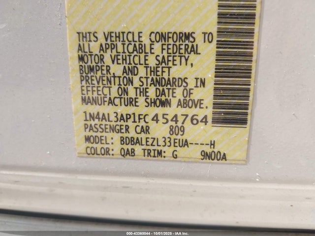 2015 Nissan ALTIMA 2.5 S photo 9