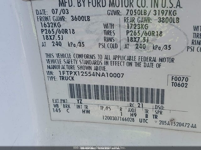 FORD F-150 LARIAT/XL/XLT - 9