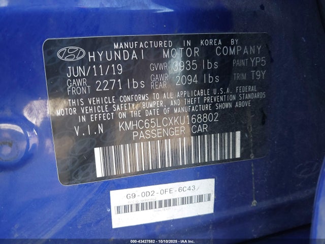 HYUNDAI IONIQ HYBRID BLUE - 9