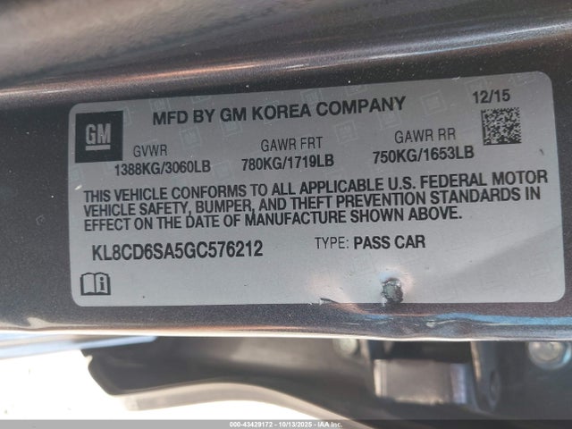 CHEVROLET SPARK 1LT CVT - 9