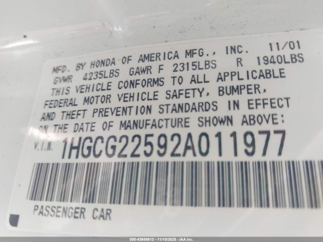 HONDA ACCORD 3.0 EX - 9