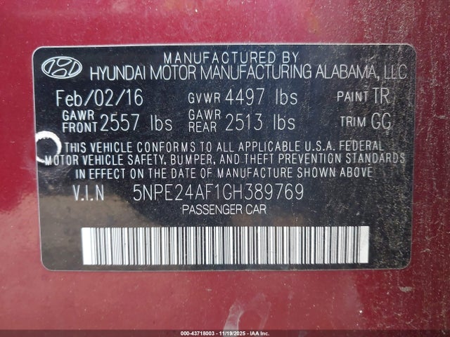 HYUNDAI SONATA SE - 9