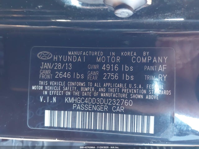 HYUNDAI GENESIS 3.8 - 9