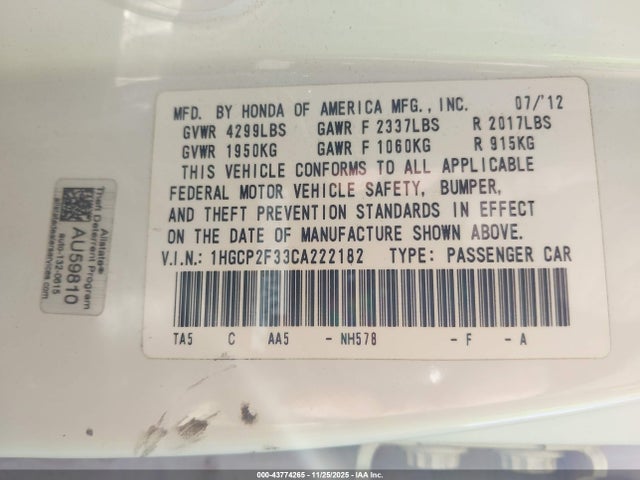 HONDA ACCORD 2.4 LX - 9